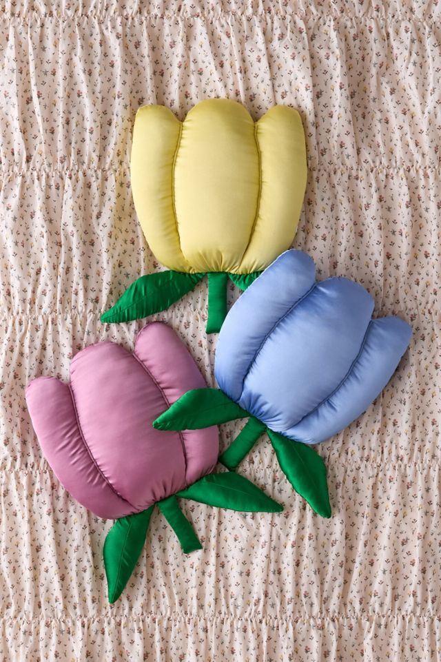 Tulip Shape Satin Throw Pillow #2