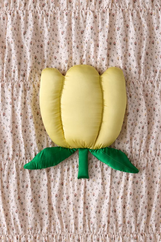 Tulip Shape Satin Throw Pillow #1