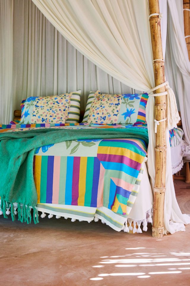 Teagan Floral & Striped Duvet Cover #3