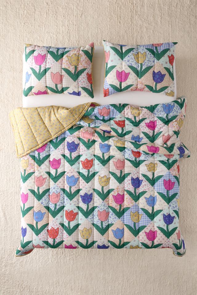 Renee Tulip Patchwork Reversible Quilt #2