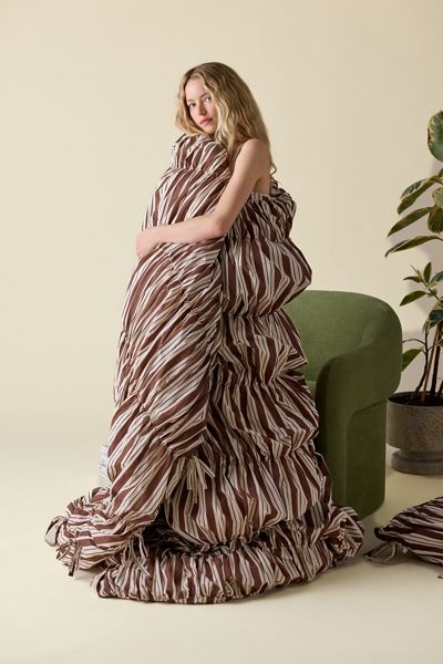 Printed Ruched Core Duvet Cover