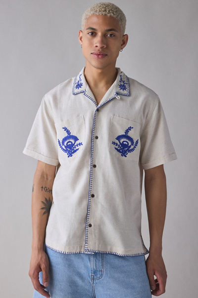 Raga Man Embroidered Short Sleeve Shirt | Urban Outfitters