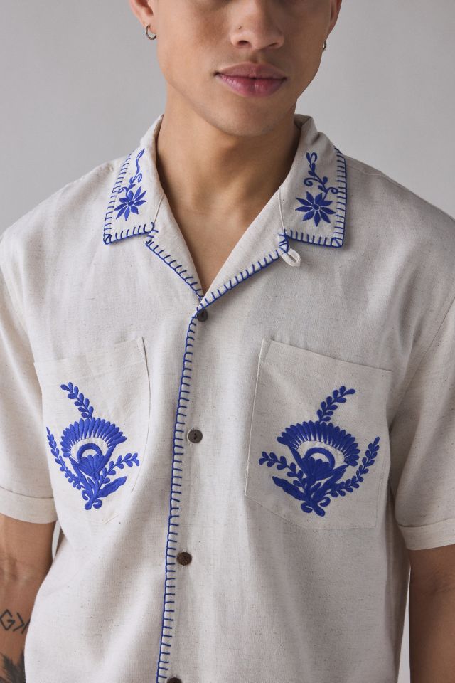 Raga Man Embroidered Short Sleeve Shirt #3
