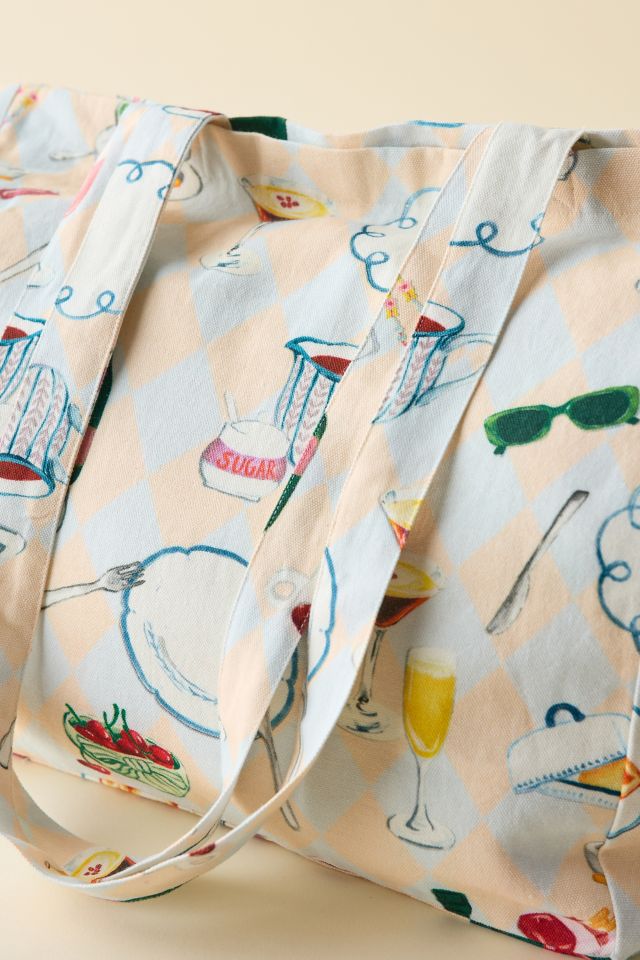 Mia Patterned Market Tote Bag #1