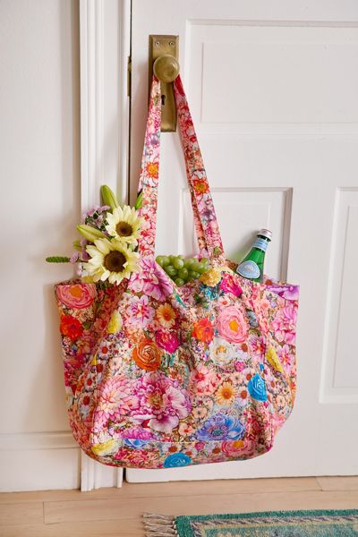 Mia Patterned Market Tote Bag