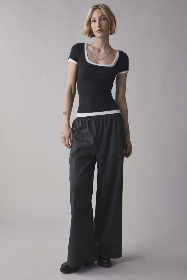 BDG Carmin Twofer Ribbed Knit Baby Tee #1