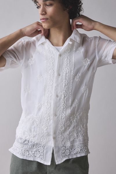 Raga Man Pranit Embroidered Short Sleeve Shirt