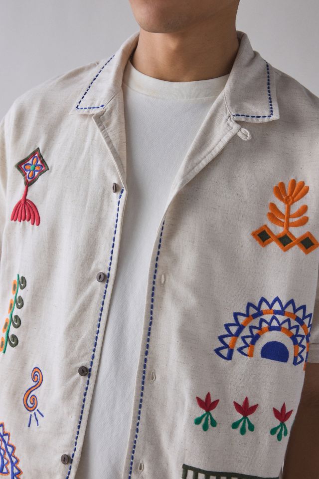 Raga Man Ranibar Embroidered Short Sleeve Shirt #3