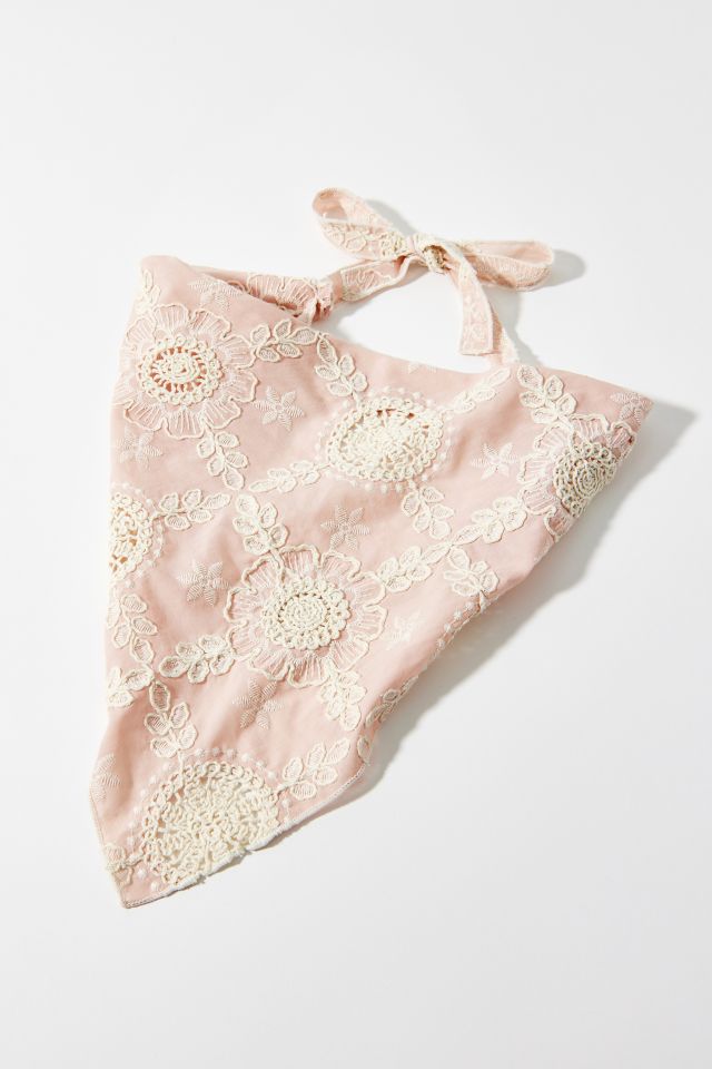 Betty Floral Crochet Headscarf