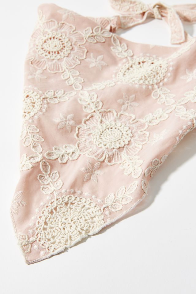 Betty Floral Crochet Headscarf