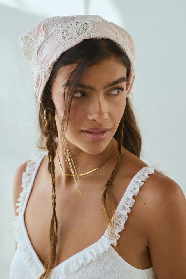 Betty Floral Crochet Headscarf #3
