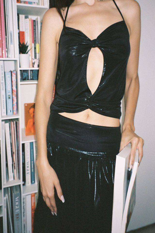 Gigi LA Taylor Metallic Halter Top #1