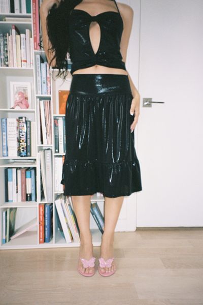 Gigi LA Taylor Metallic Midi Skirt