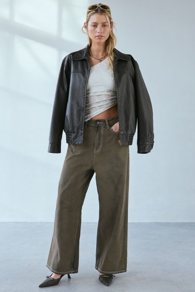 UO Remy Asymmetric One Shoulder Ruched Crop Top | Urban Outfitters