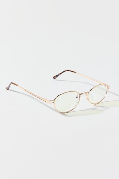 Urban Outfitters Alexa Metal Round Readers In Gold, Women's At  In Gold