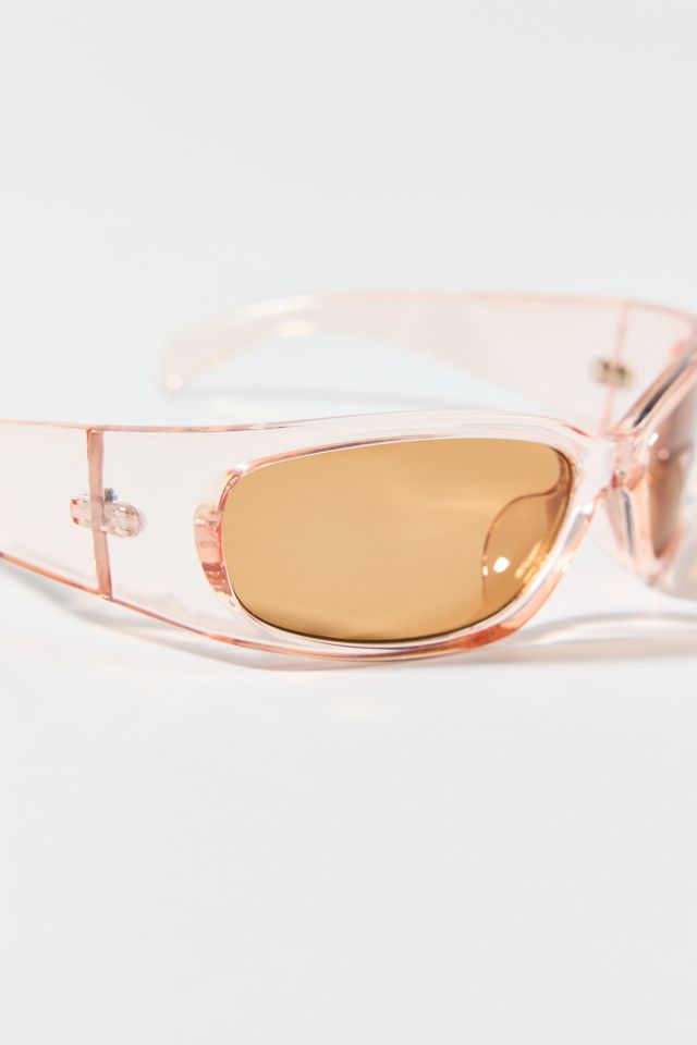 Jorja Plastic Rectangle Shield Sunglasses #1