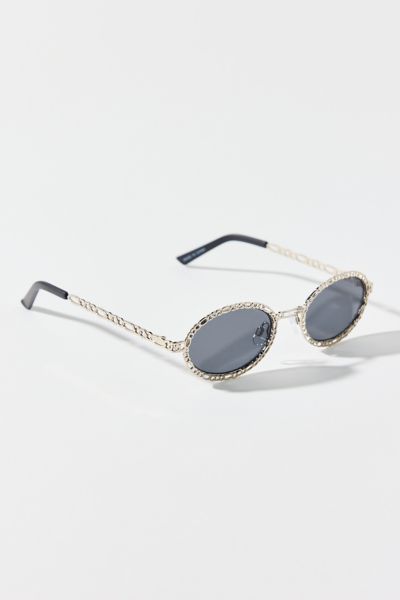 Lulu Metal Chain Oval Sunglasses Product Page