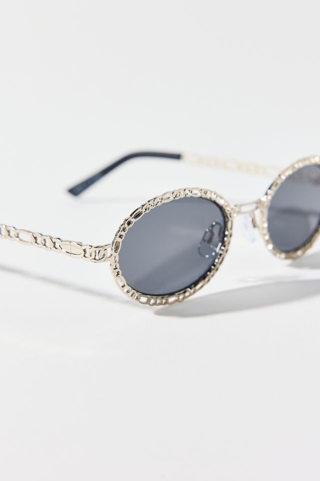 Lulu Metal Chain Oval Sunglasses #1