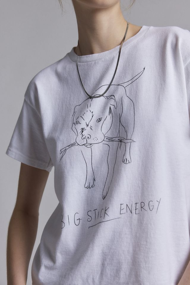 Big Stick Energy Dog Graphic Slim Tee #1