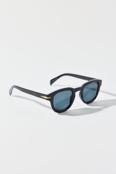 Urban Outfitters Nate Round Sunglasses In Black, Men's At  In Black