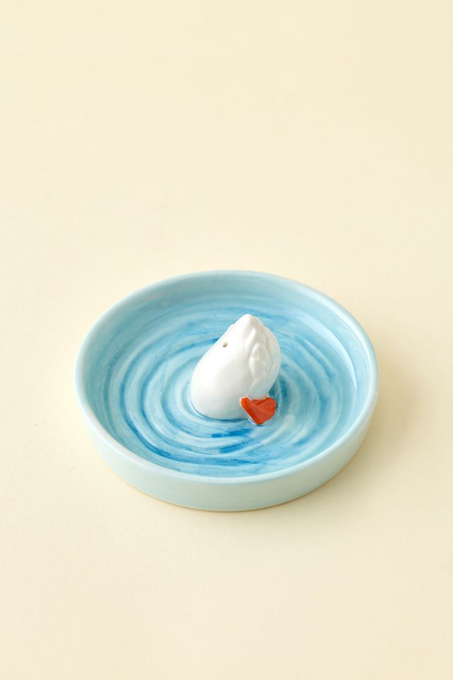 Bottoms Up Goose Ceramic Incense Holder & Catch-All Dish #1