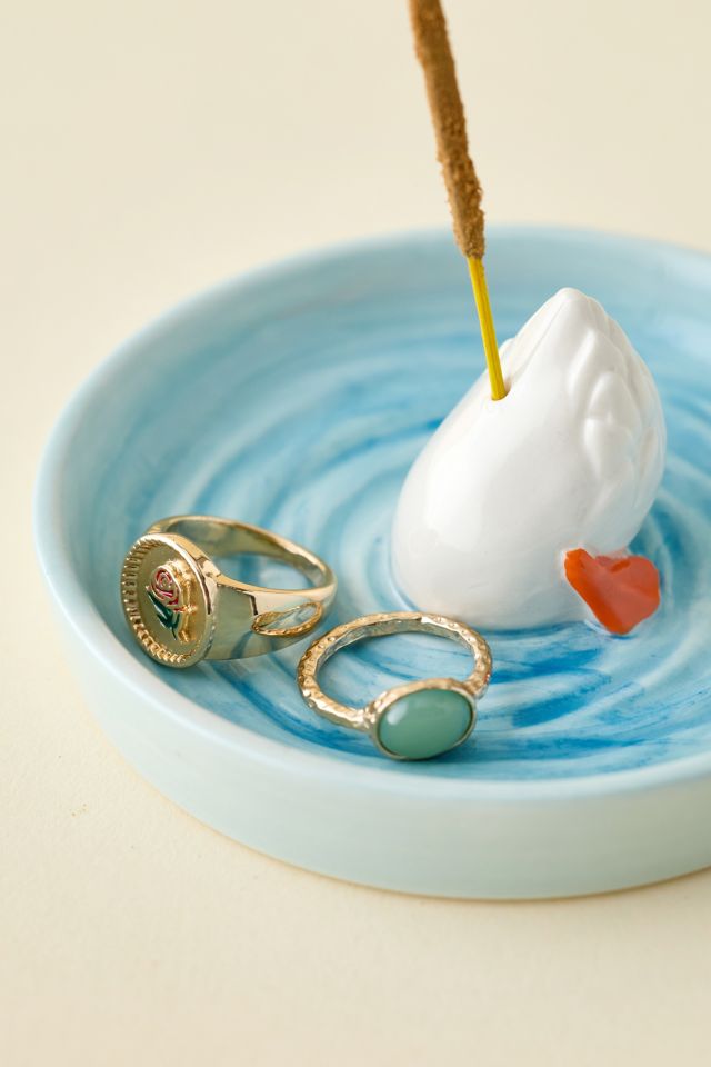 Bottoms Up Goose Ceramic Incense Holder & Catch-All Dish #2