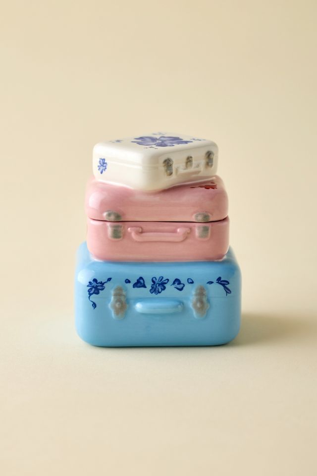 Hit The Road Suitcase Shape Ceramic Stash Box #1