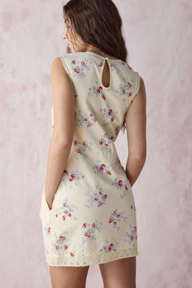 Kimchi Blue Delaney Sleeveless Lace-Trim Shift Mini Dress