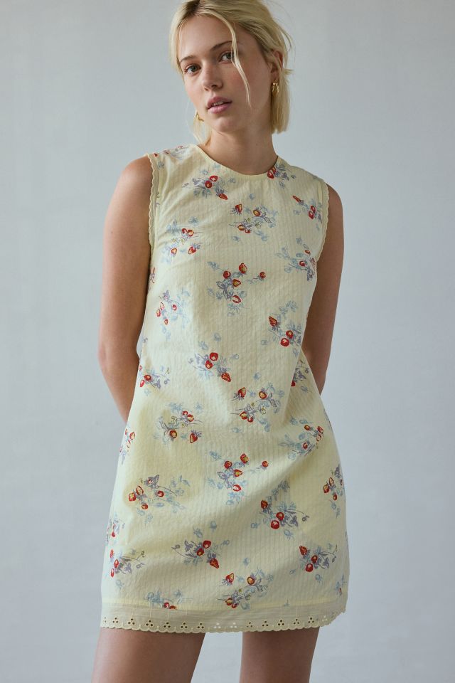 Kimchi Blue Delaney Sleeveless Lace-Trim Shift Mini Dress