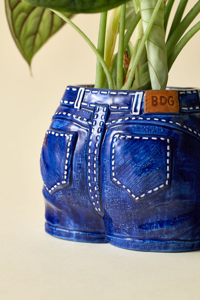 BDG Vintage Denim Pant Ceramic Planter #1