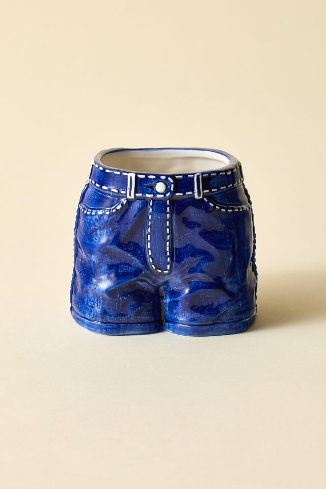 BDG Vintage Denim Pant Ceramic Planter #2