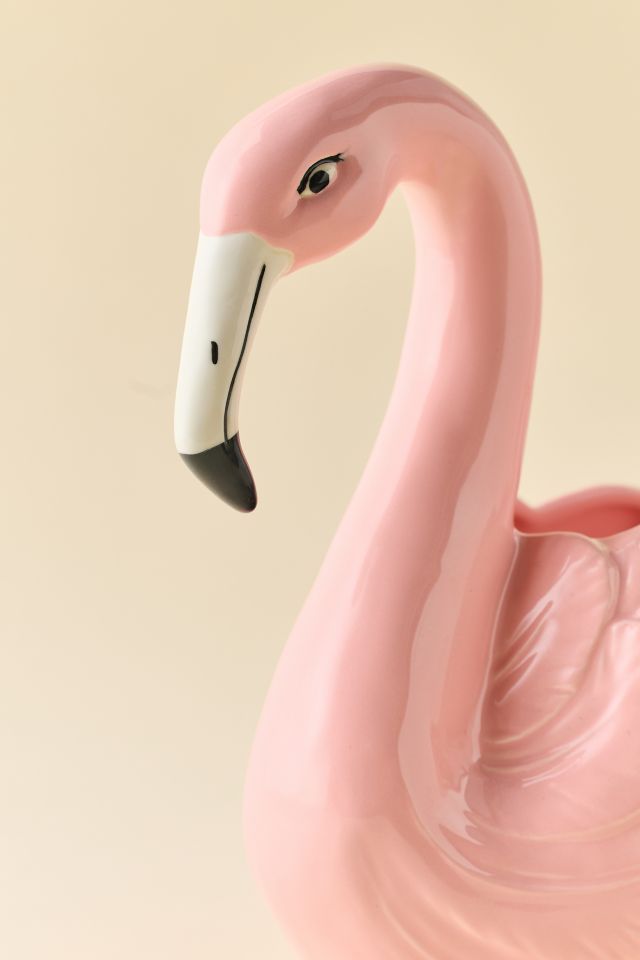 Flamingo Shaped Ceramic Planter #1