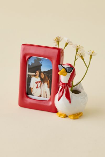 Urban Outfitters Goose Instax Mini Ceramic Picture Frame Vase In Red At