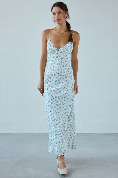 Kiss The Sky Floral Midi Slip Dress | Urban Outfitters