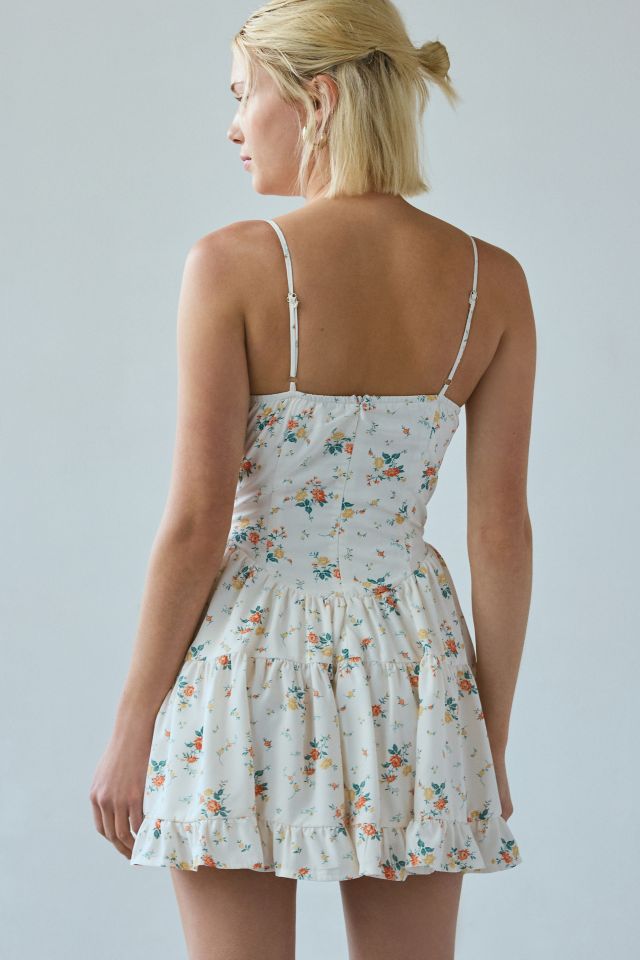 Kiss The Sky Villa Tiered Drop Waist Corset Mini Dress #3