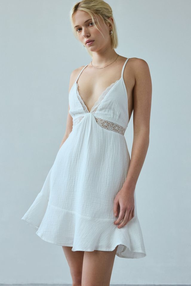 Kiss The Sky Willow Lace Tie-Back Mini Dress #1
