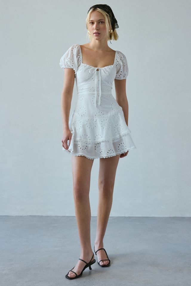 Kiss The Sky Xena Eyelet Lace Drop Waist Romper #3
