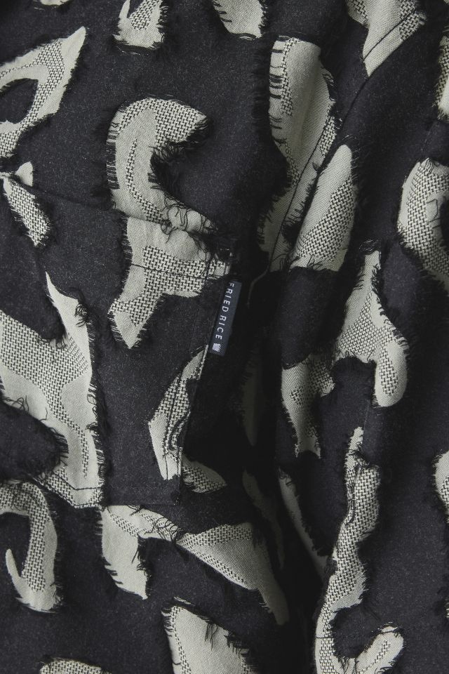 FRIED RICE Abstract Pattern Boxy Short Sleeve Shirt #4