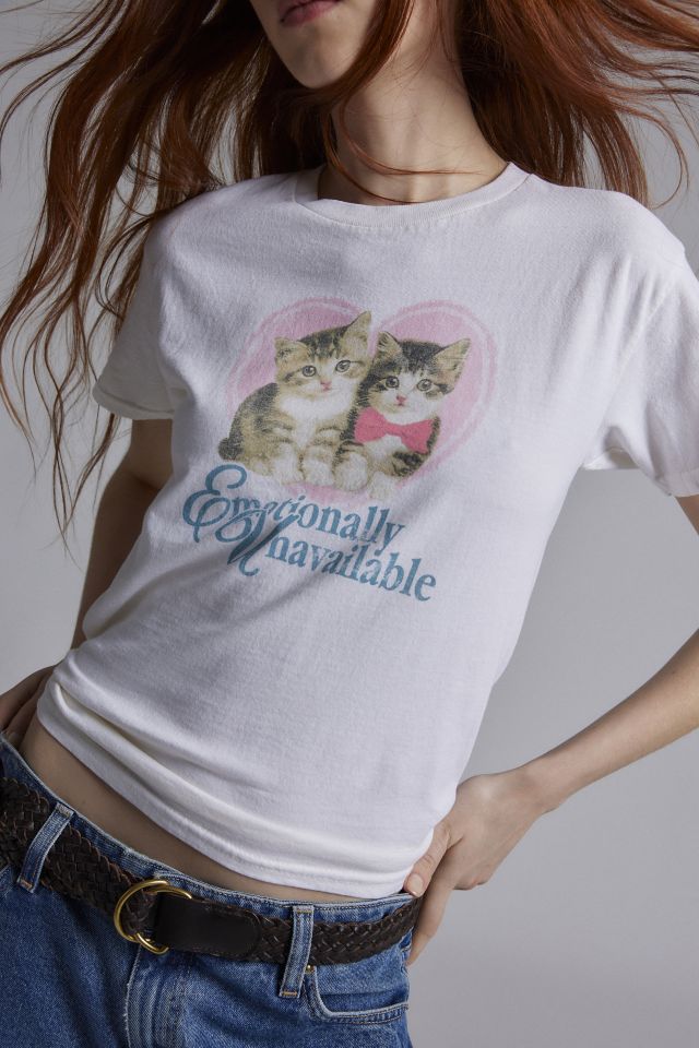 トップス Emotionally Unavailable Comfort Colors® Emotionally Unavailable Kittens Shirt, Cute
