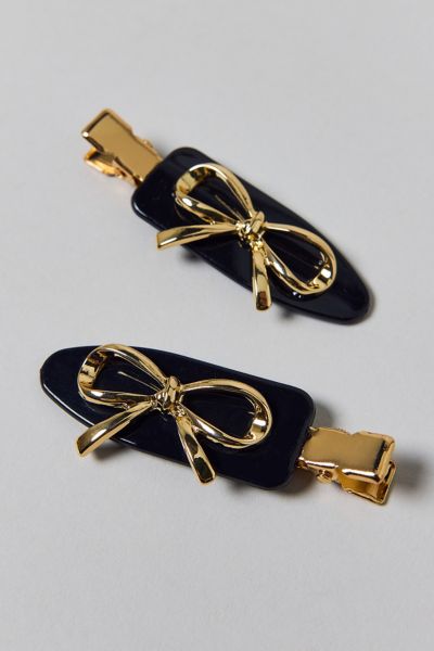 Urban Outfitters Icon No Crease Hair Clip Set In Black/gold, Women's At  In Black/gold