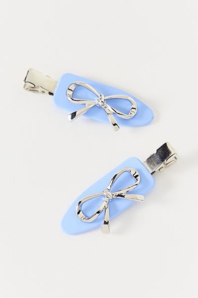 Urban Outfitters Icon No Crease Hair Clip Set In Blue/silver, Women's At