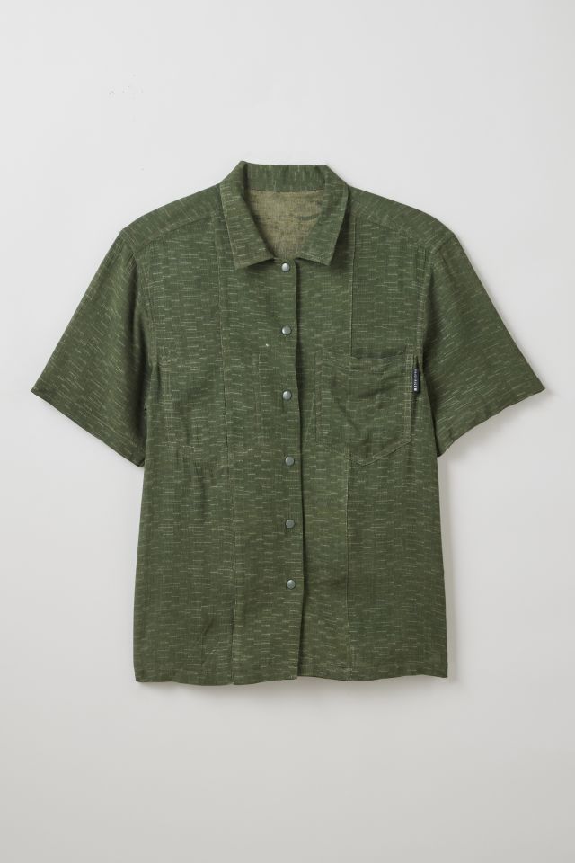 FRIED RICE Textured Block Pattern Short Sleeve Shirt #1