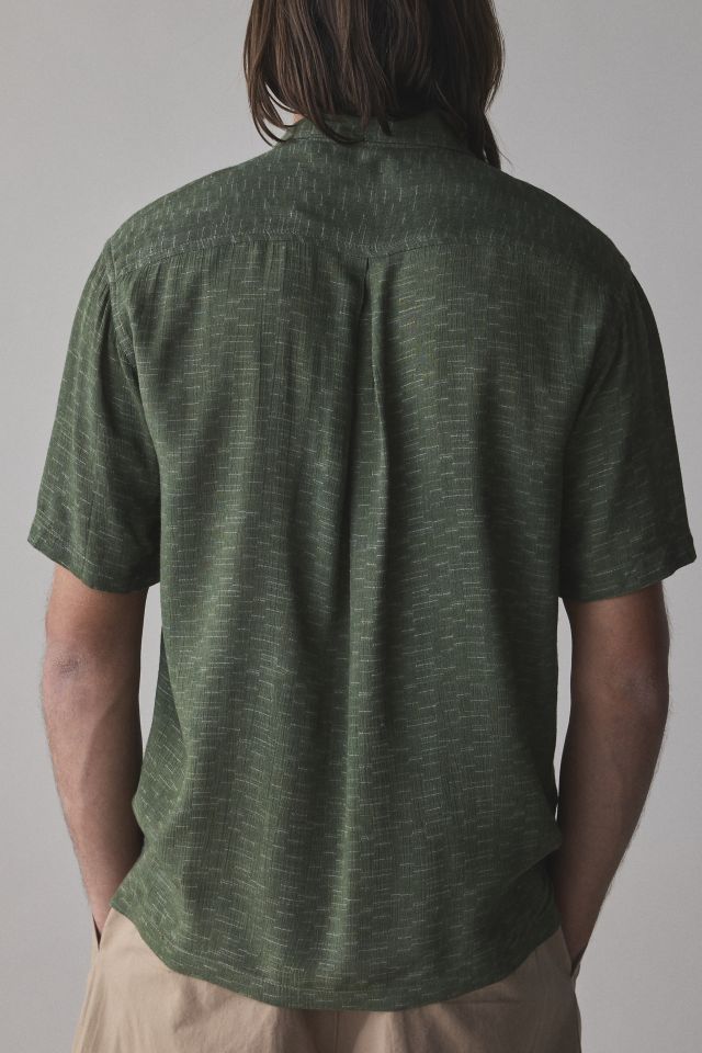 FRIED RICE Textured Block Pattern Short Sleeve Shirt #2