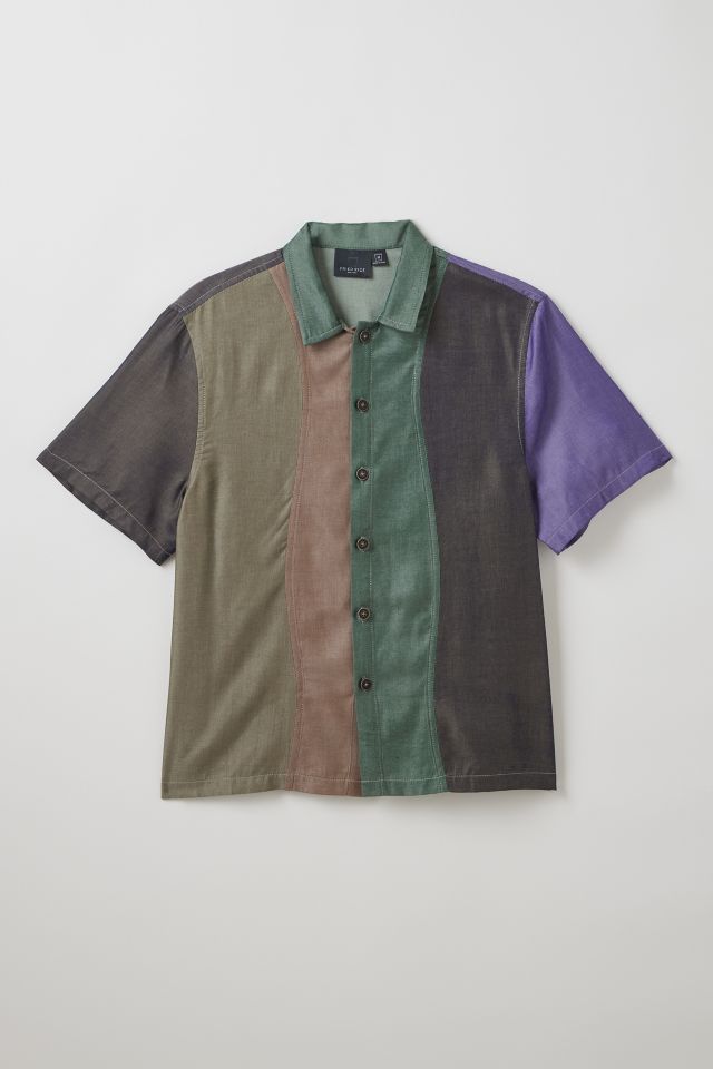 FRIED RICE Paneled Short Sleeve Shirt #1