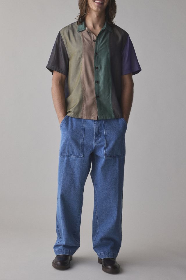 FRIED RICE Paneled Short Sleeve Shirt #3