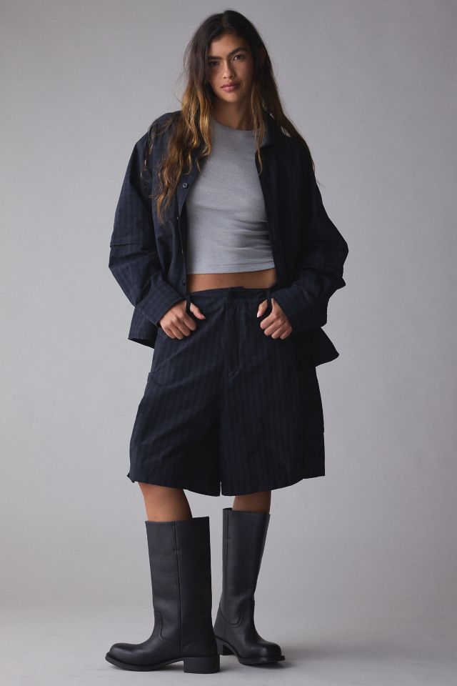 FRIED RICE Check Pattern Zip-Off Long Sleeve Shirt #4