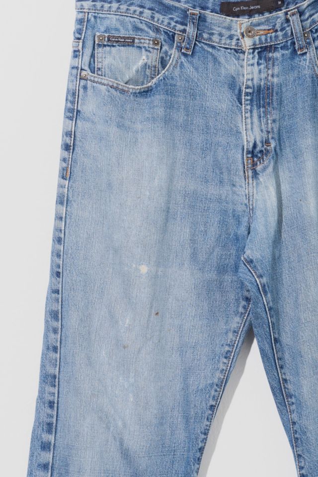 Vintage Y2K Distressed Calvin Klein Relaxed Straight Denim Jeans #1