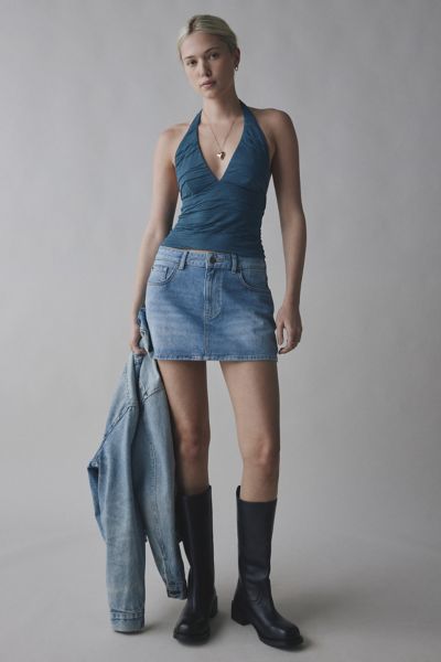 Silence + Noise Club Classic Cropped Halter Top