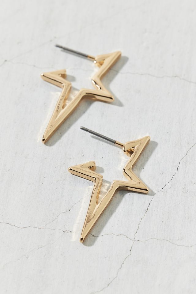 Boucle d'oreille en métal étoile irrégulière #2