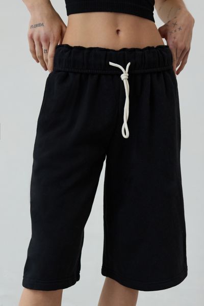 Out From Under Hoxton Sweatpant Jort In Black, Women's At Urban Outfitters